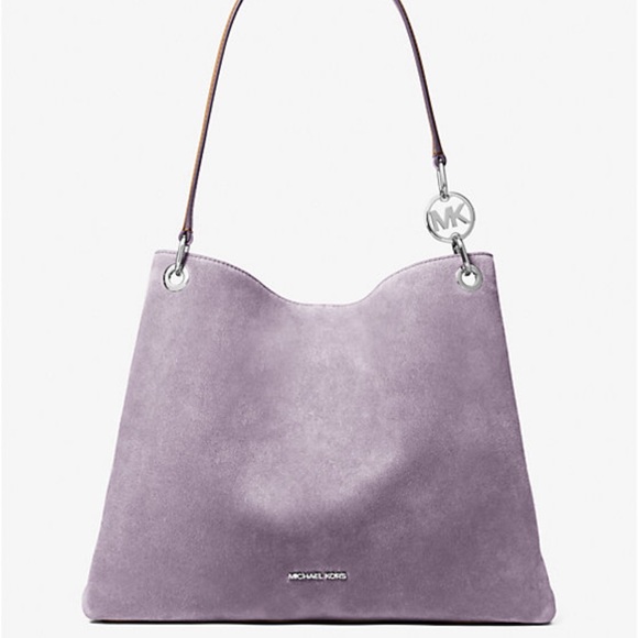 Michael Kors Handbags - MICHAEL KORS Christina Large Suede Triple Gusset Shoulder Tote Bag
Lt Quartz
NWT